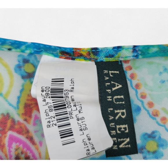 Lauren Ralph Lauren Mesh Swim‎ Cover-Up Dress S Paisley Boho Beachwear - Picture 3 of 7